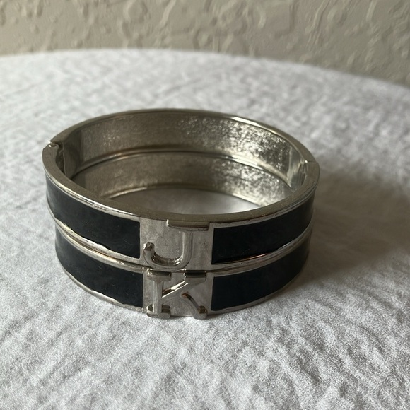 Black & Silver tone stretch bracelets- “J” & “K” initials- set of 2 - Picture 9 of 16